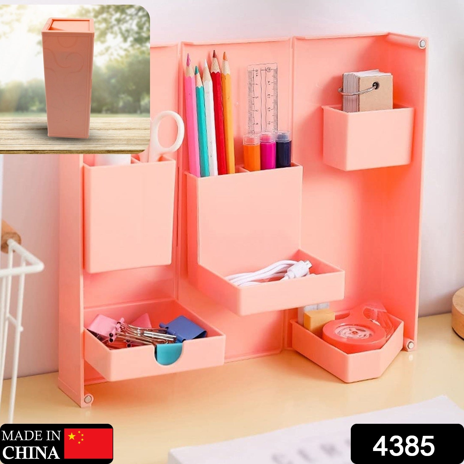 Kawaii desk organizer, magnetic and foldable pencil holder. Kawaii desk organizer, magnetic and foldable pencil holder.